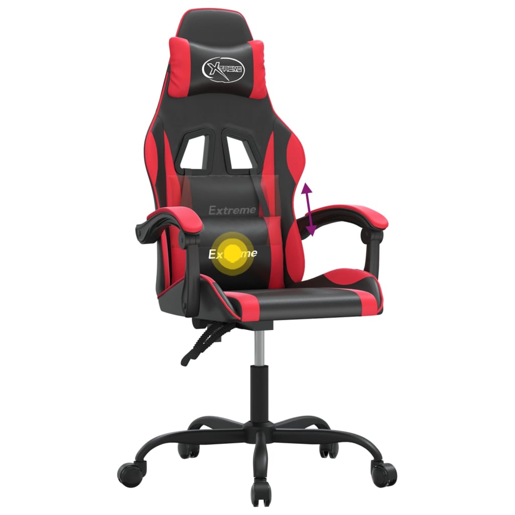 Gaming-Stuhl Drehbar Schwarz und Grün Kunstleder