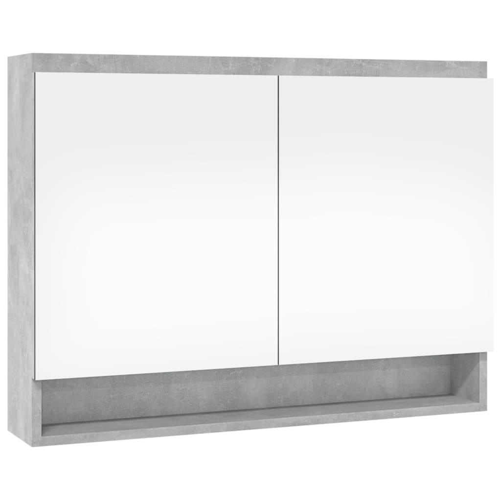 Spiegelschrank fürs Bad 80x15x60 cm Glänzend Schwarz