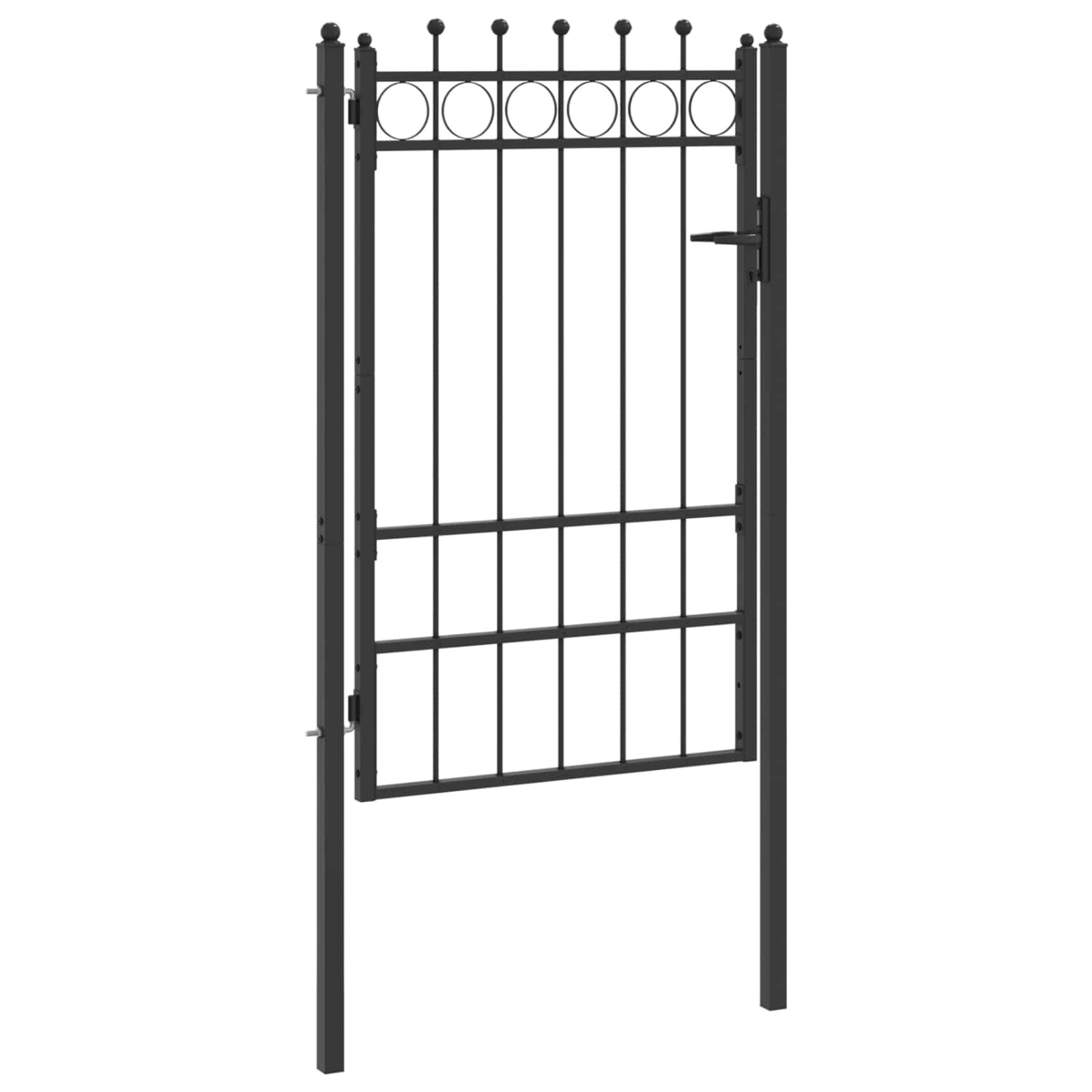 Zauntor HORST 100 x 75 cm Metall Schwarz Abschließbar