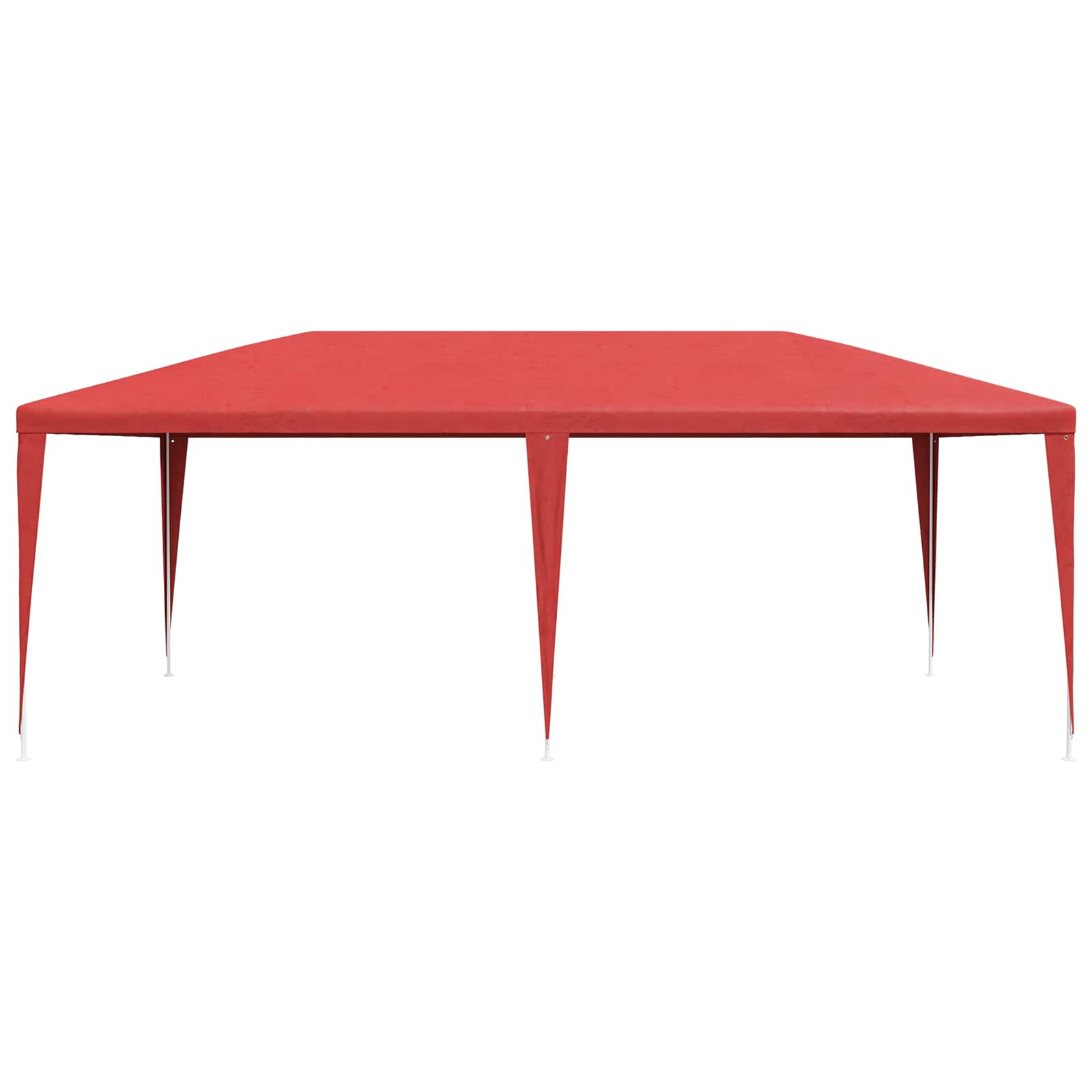 Partyzelt 400 x 300 x 255 cm Rot PE und Stahl
