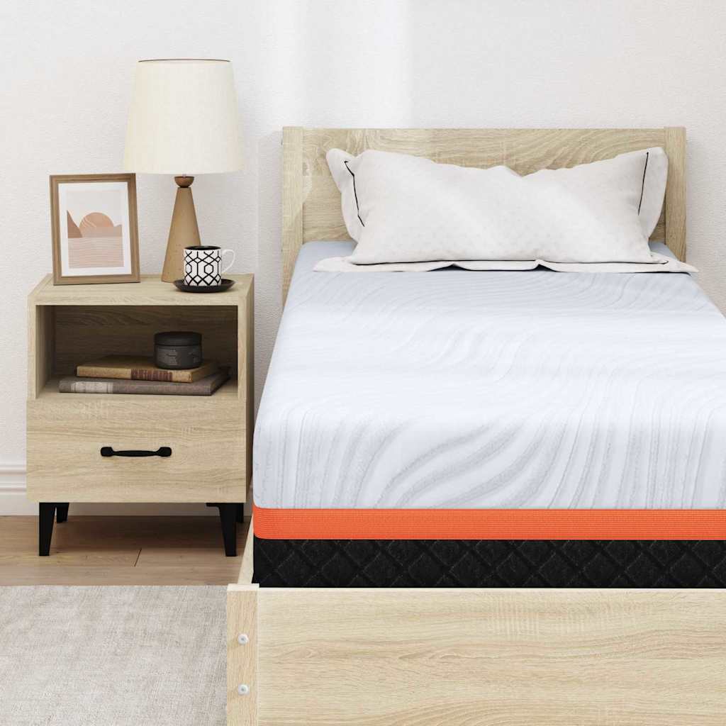 Matratze Weiß und Grau 80 x 160 cm Jacquard-Stoff