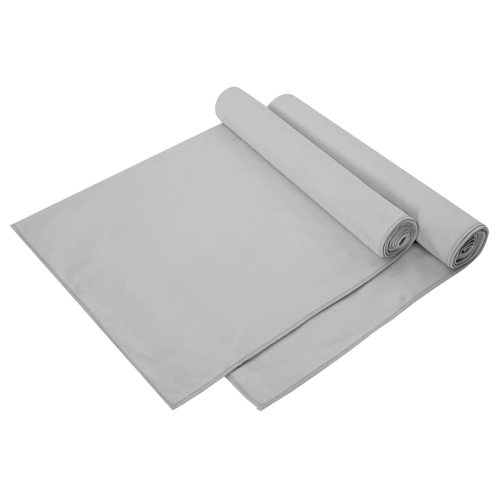 Sporthandtücher 2 pcs Schwarz 50 x 30 cm Polyester und Polyamid