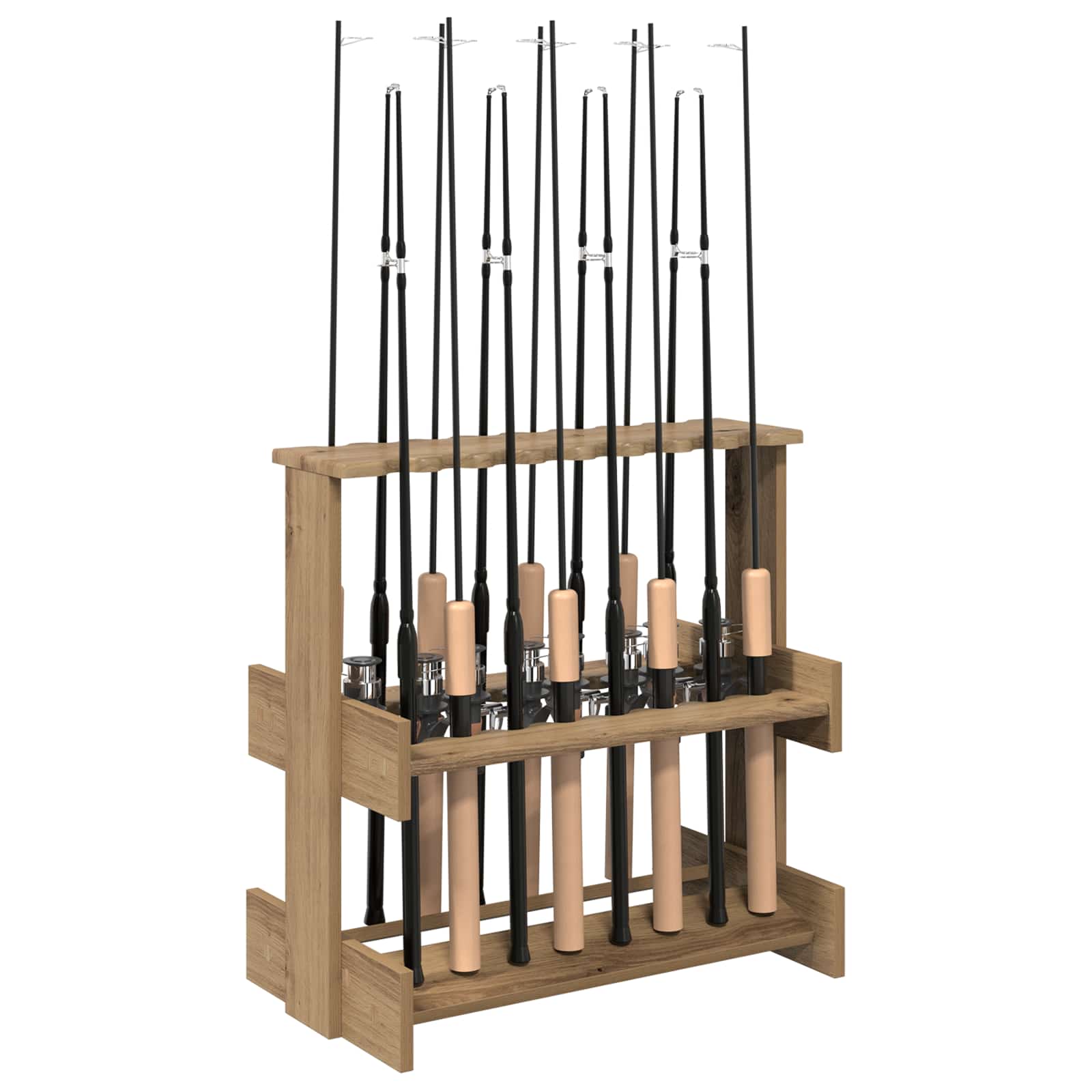 Billardqueue-Ständer Holzwerkstoff 60 x 35 x 60 cm Weiß