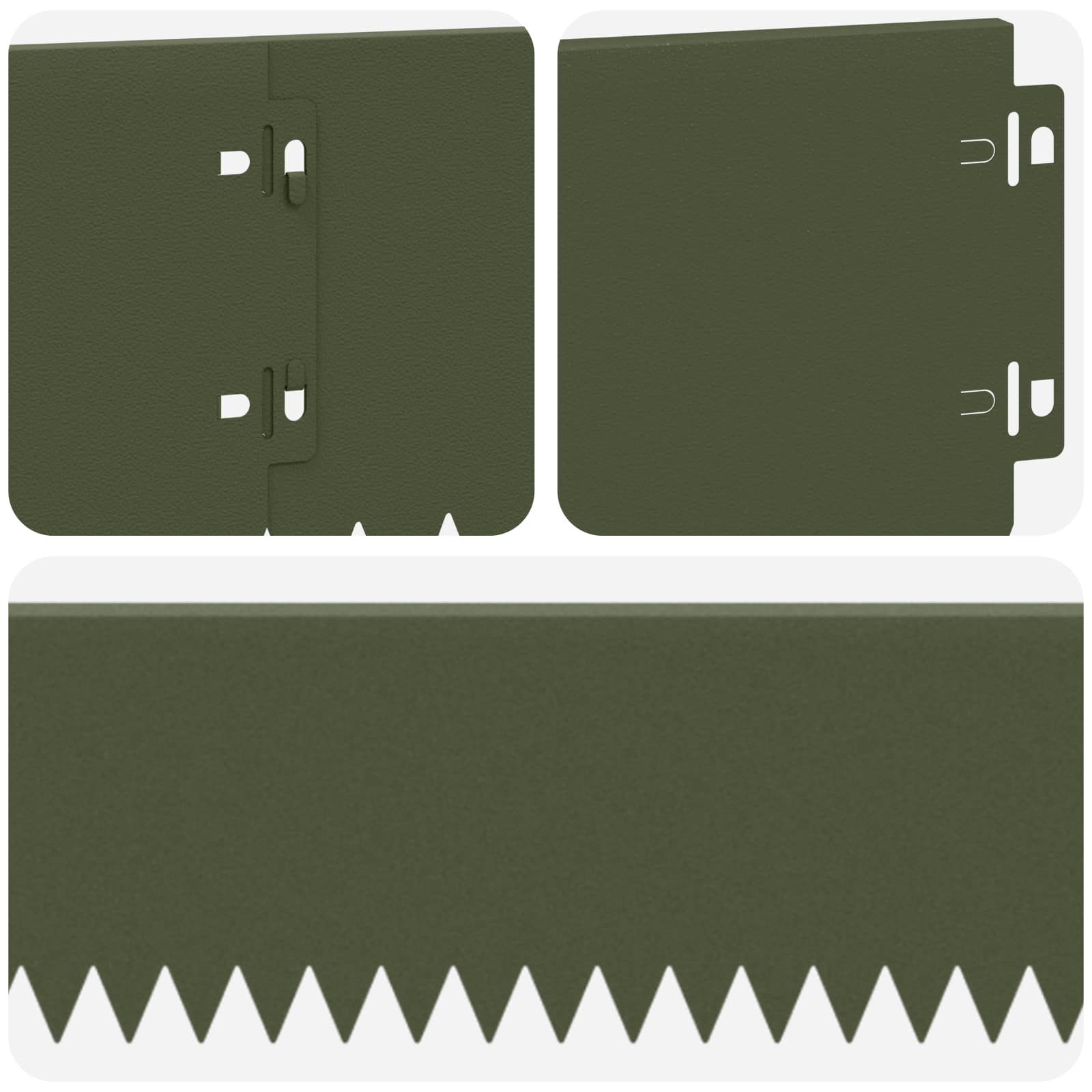 Raseneinfassung 10 pcs 103 x 10 cm Stahl Schwarz