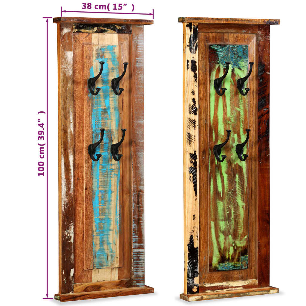 Garderoben 2 Stk. Massivholz Akazie 38x100 cm