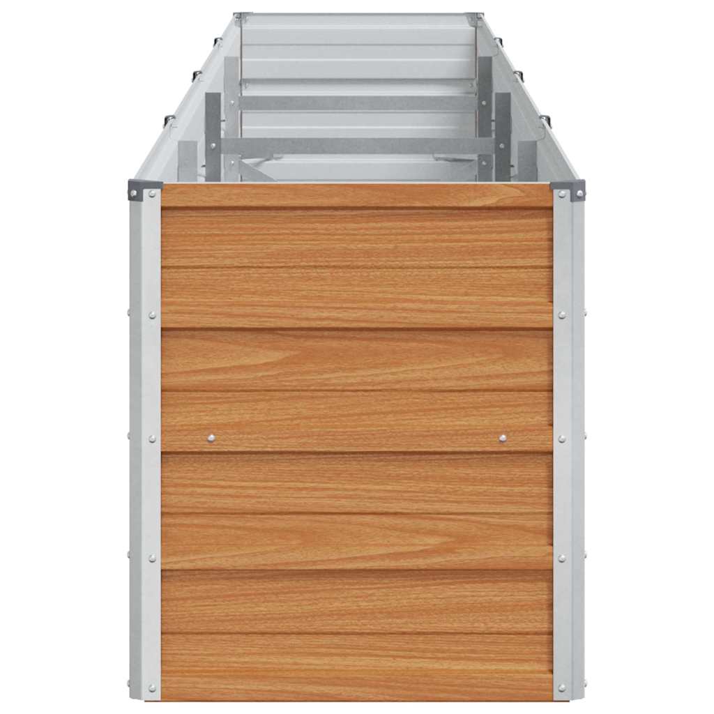 Hochbeet Hellbraun 100 x 100 x 77 cm Verzinkter Stahl