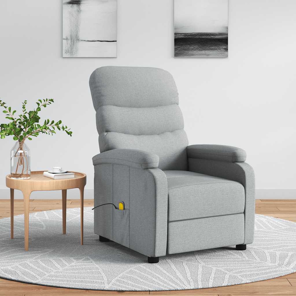 Massagesessel Dunkelgrau Stoff