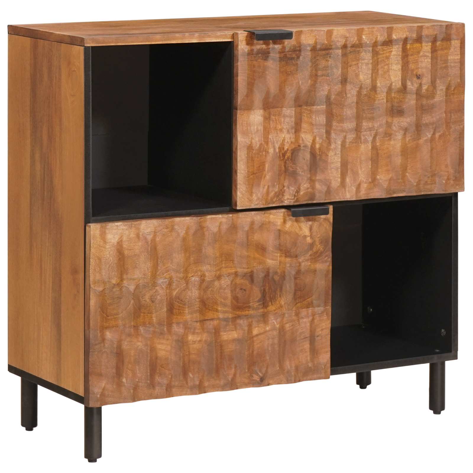 Sideboard mit Tür Weiße gewaschene Oberfläche 80 x 33 x 75 cm