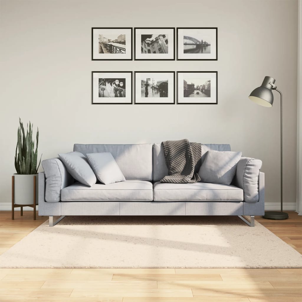 Teppich HUARTE Kurzflor Weich und Waschbar Anthrazit 60x110 cm