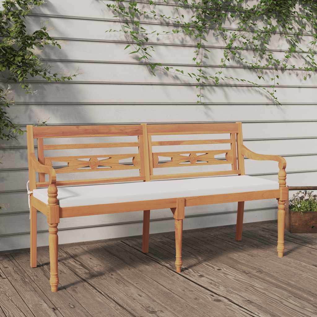 Batavia-Sitzbank 150 cm Massivholz Teak