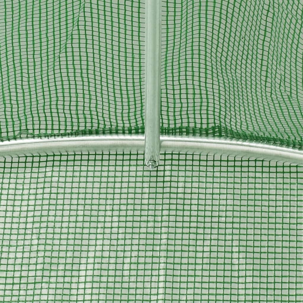 Gewächshaus mit Stahlrahmen Weiß 8 m² 4x2x2 m