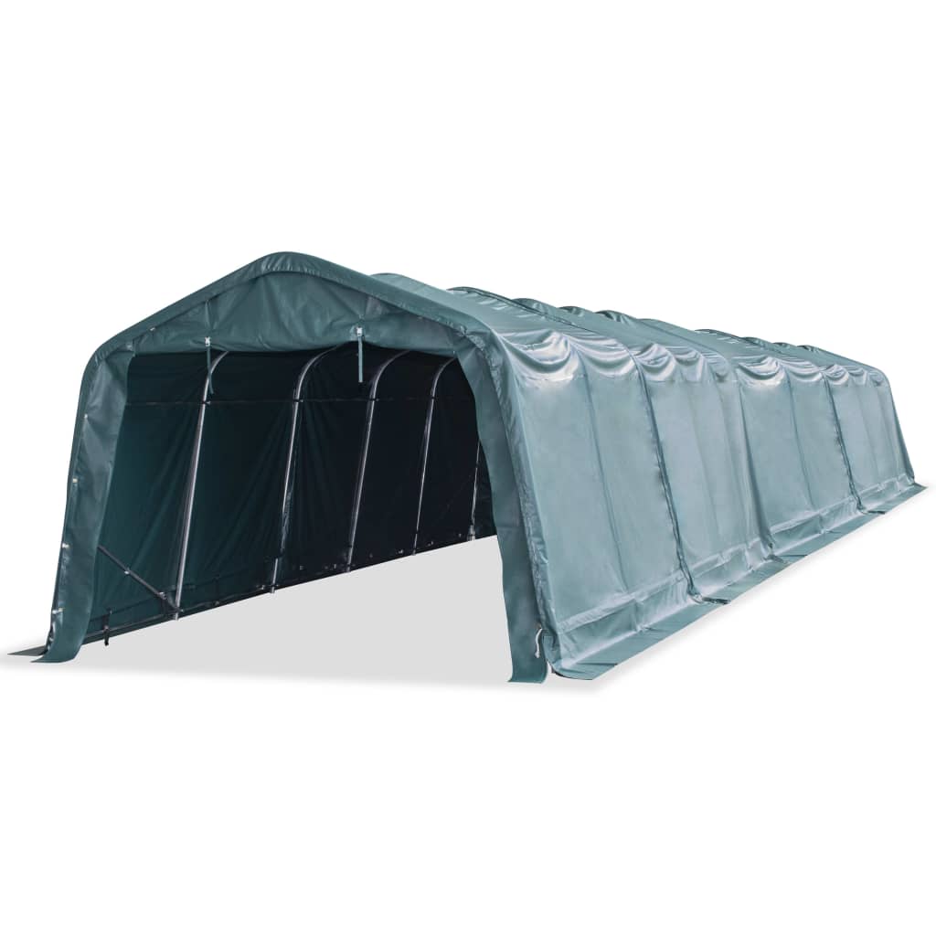 Weidezelt PVC 550 g/m² 3,3×3,2 m Dunkelgrün