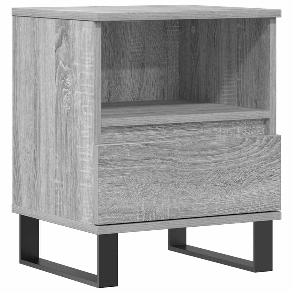 Bettschrank Schwarz Eichen-Optik 40 x 35 x 50 cm Holzwerkstoff