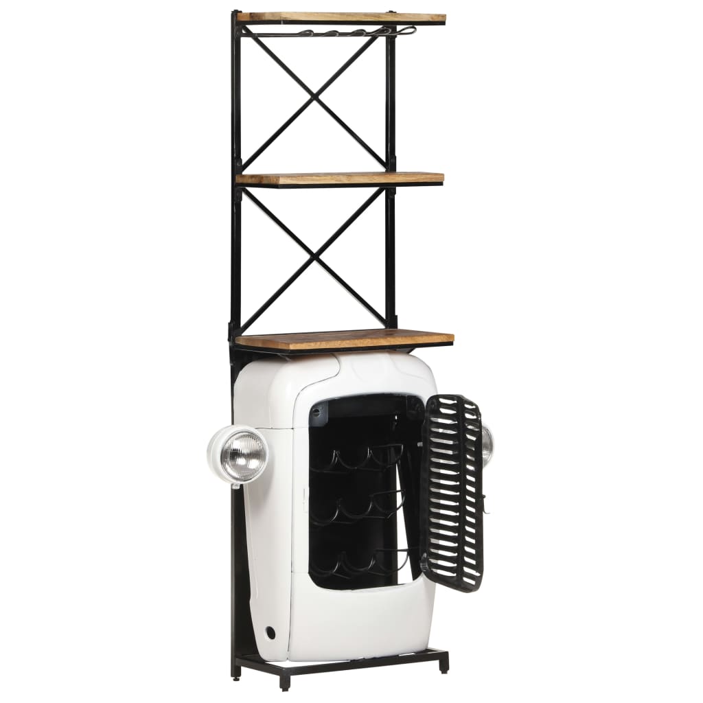 Traktor-Weinschrank 49x31x172 cm Mango Massivholz