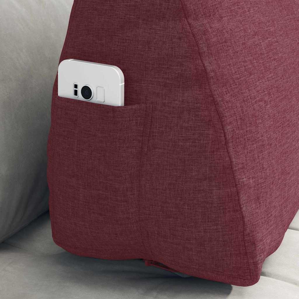Rückenkissen Hellgrau 45 x 20 x 35 cm Stoff