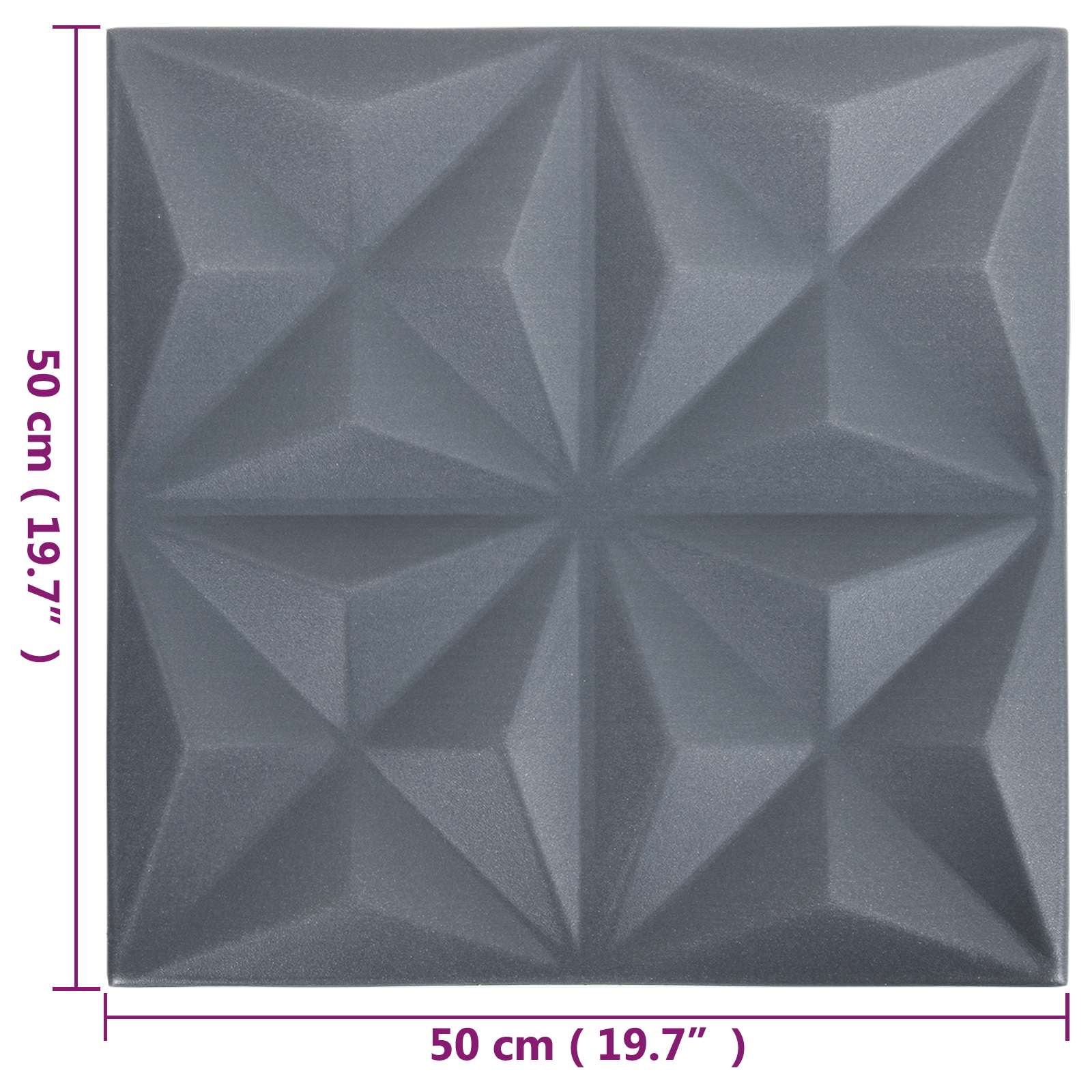 Wandpaneele 12 pcs Diamant Weiß 50 x 50 cm XPS Schaum
