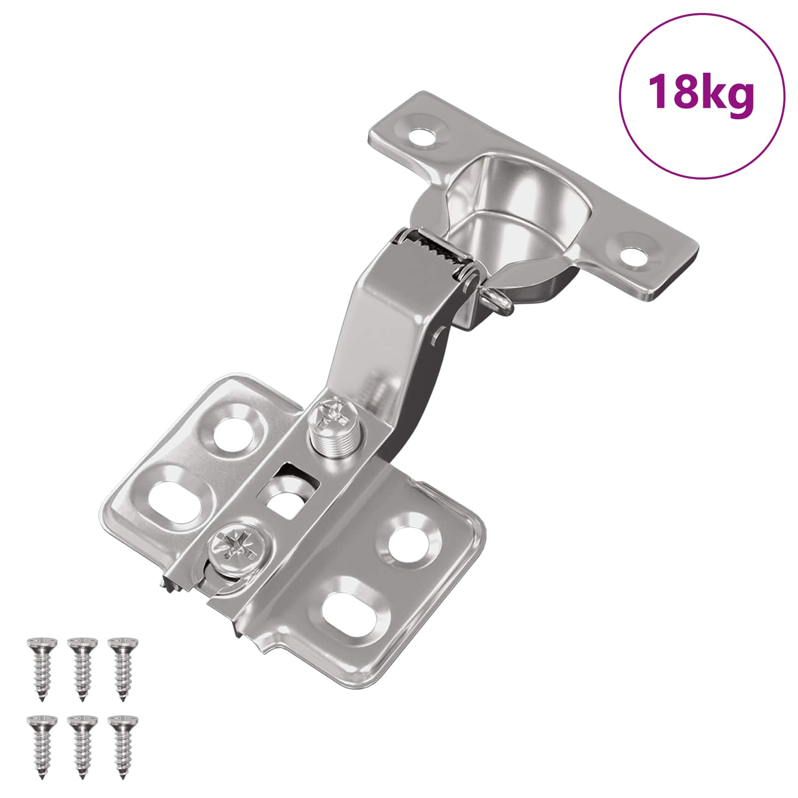 Scharnier 2 pcs Nickel 85 x 52,5 x 9,5 mm Eisen