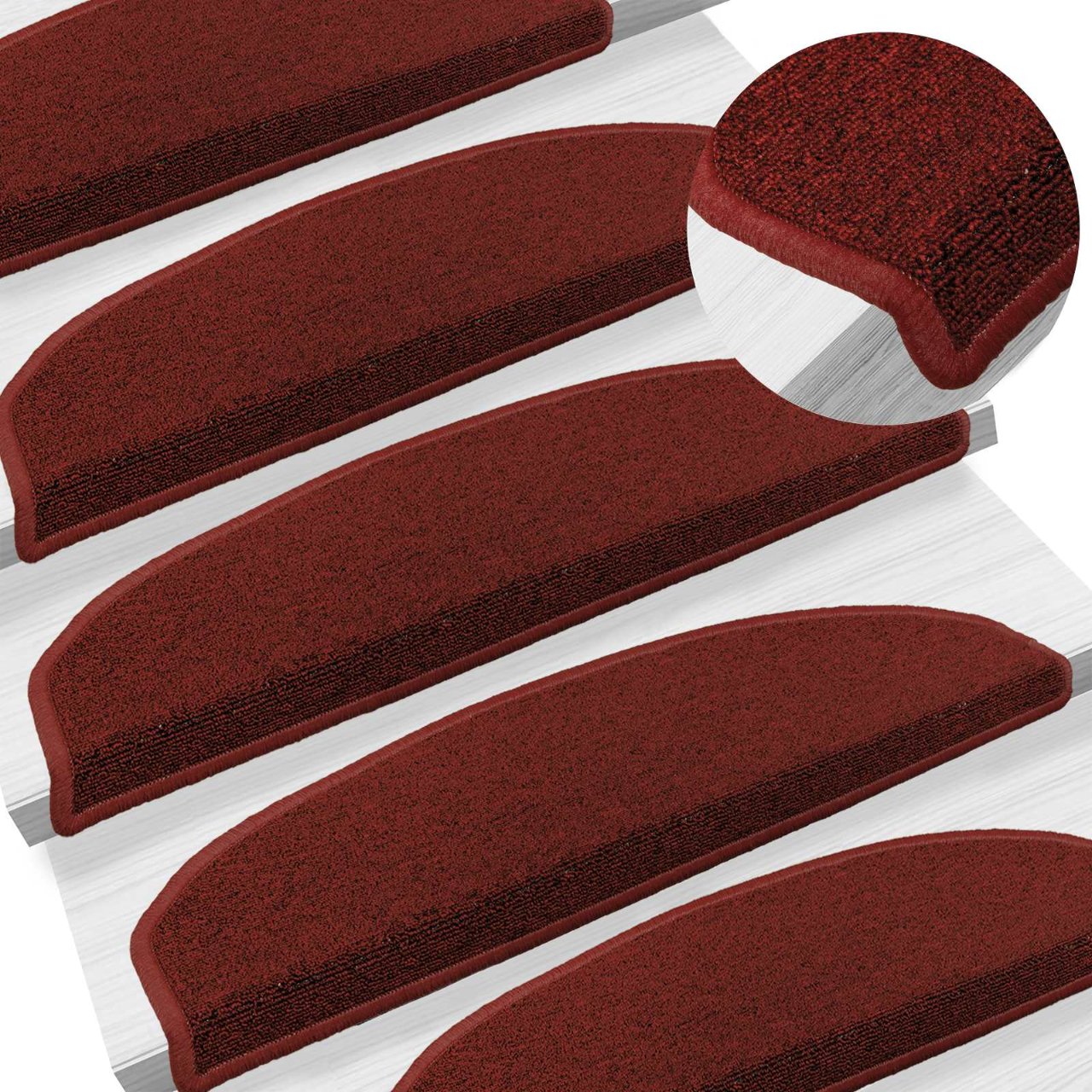 Stufenmatten 15 Stk. 56x17x3 cm Anthrazit Halbrund