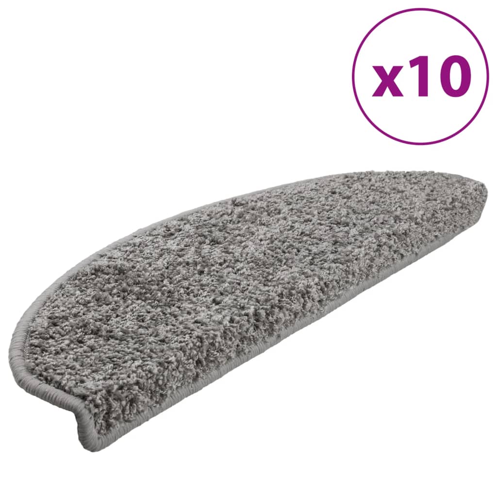 Stufenmatten 15 Stk. 56x17x3 cm Grau Halbrund