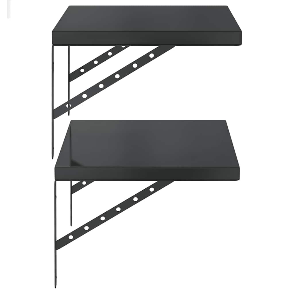 Wandregale 2 Stk. 100x40 cm Silbern Edelstahl