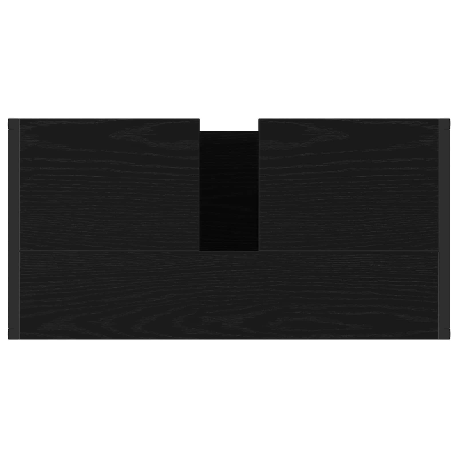 Badezimmermöbel-Set mit Tür Schwarz Eichen-Optik Holzwerkstoff
