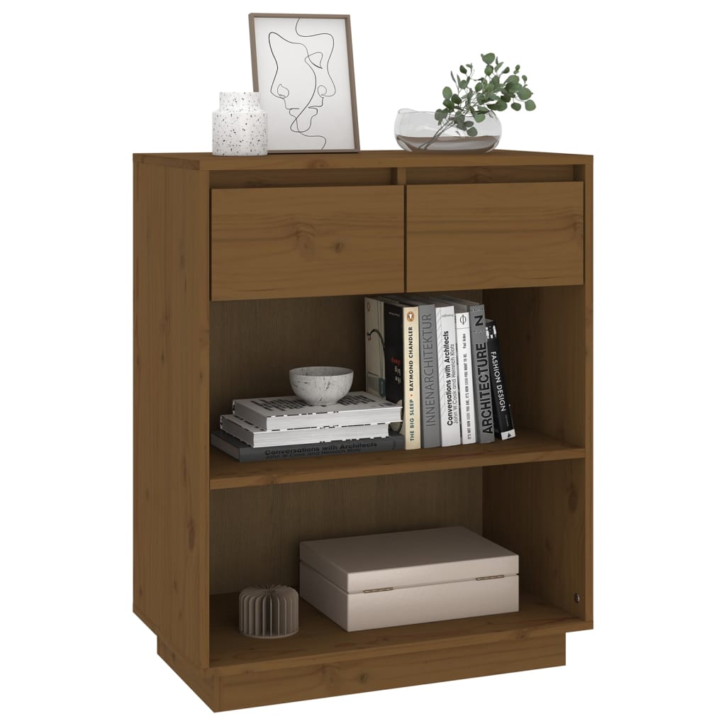 Beistellschrank 60x34x75 cm Massivholz Kiefer