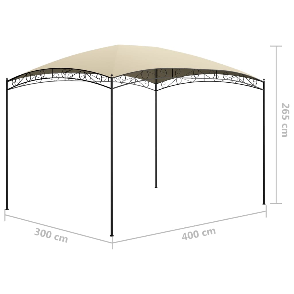 Pavillon 3x3x2,65 m Creme 180 g/m²