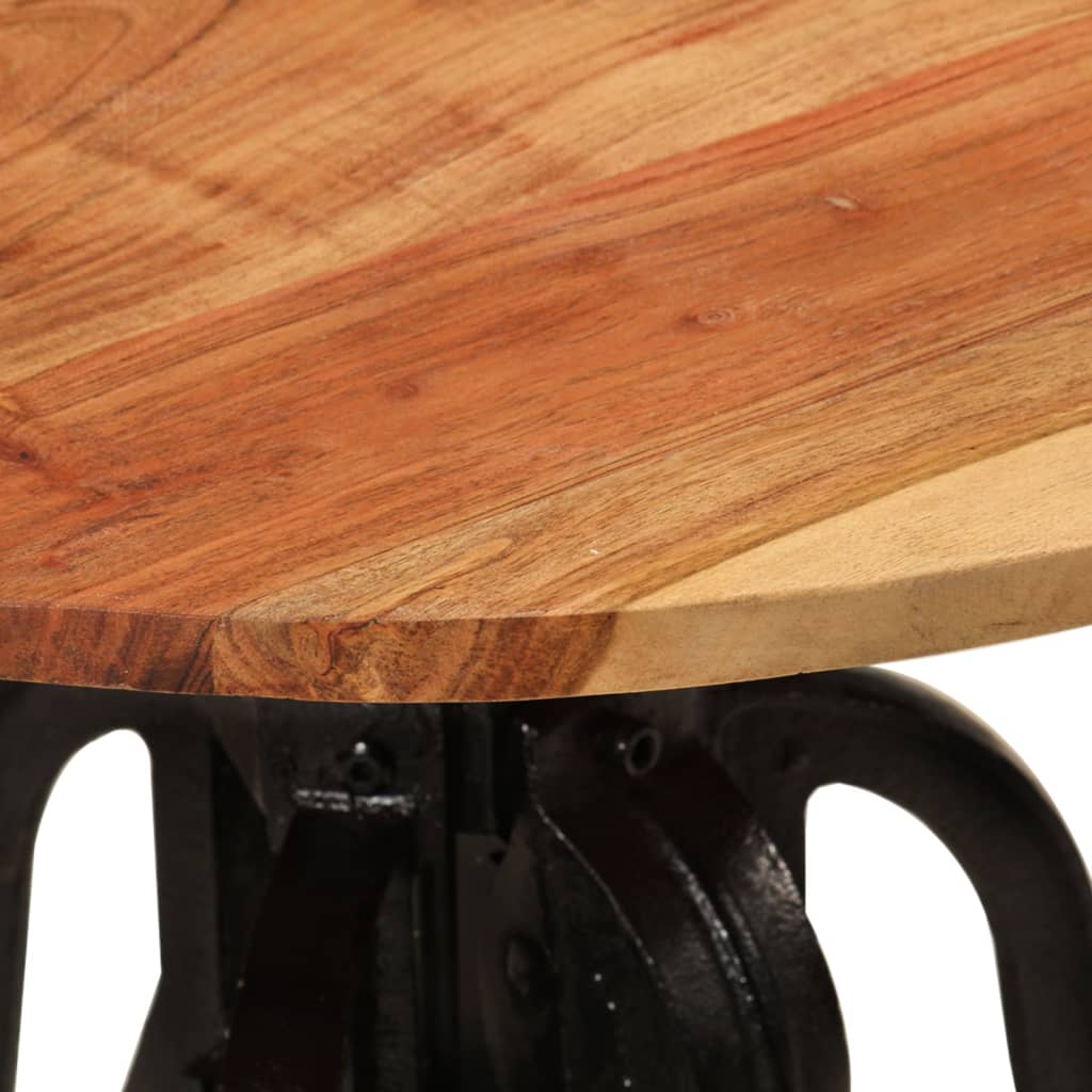 Beistelltisch 60×(46-63) cm Massivholz Mango und Gusseisen