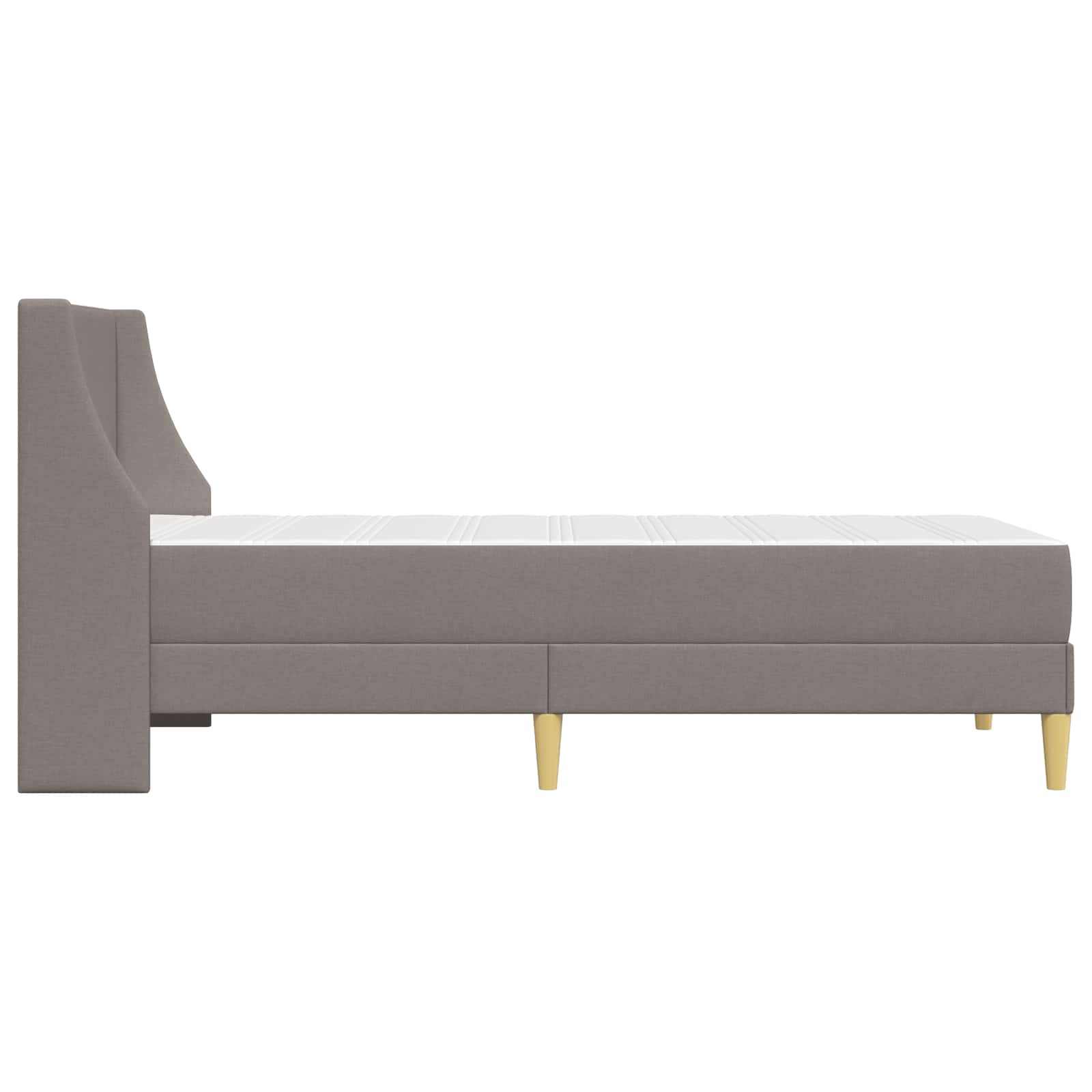 Bettgestell mit Matratze Hellgrau 80x 200 cm Polyester