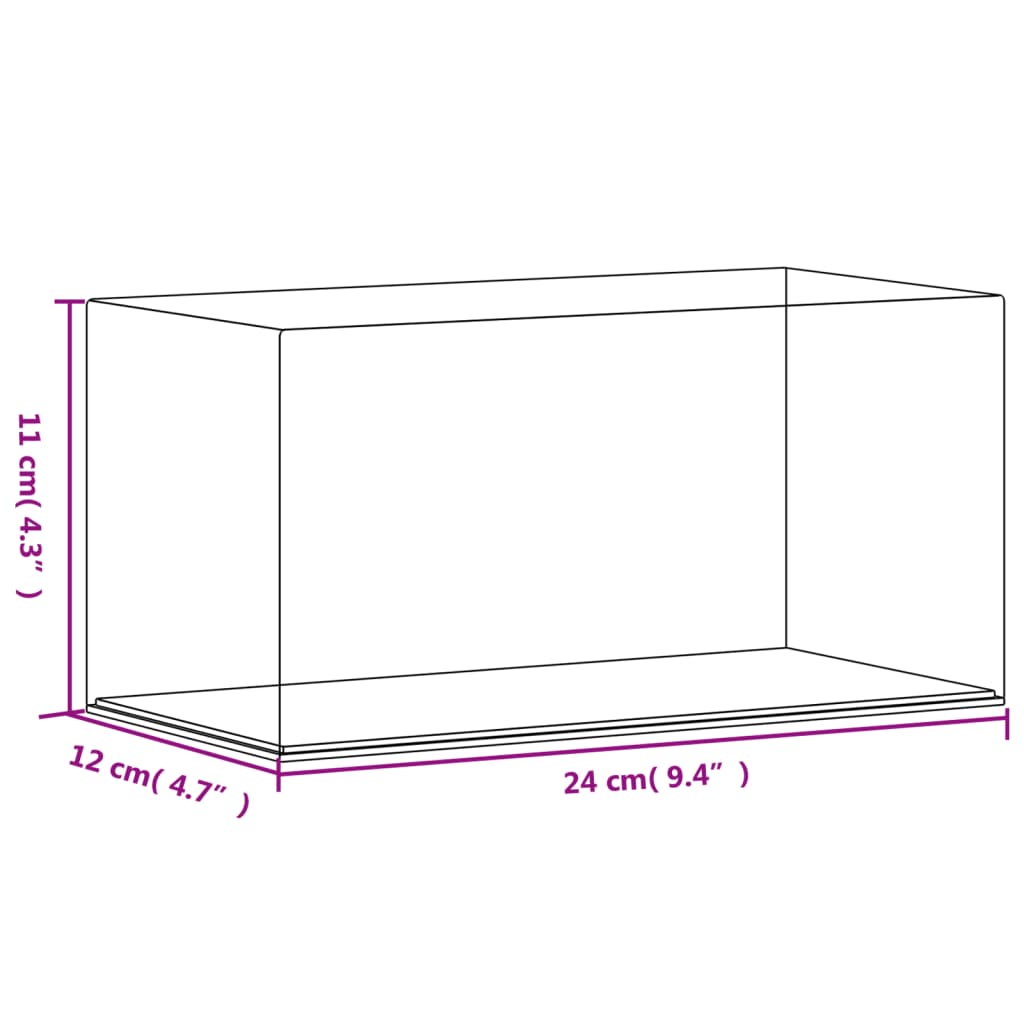 Vitrine Transparent 14x14x22 cm Acryl