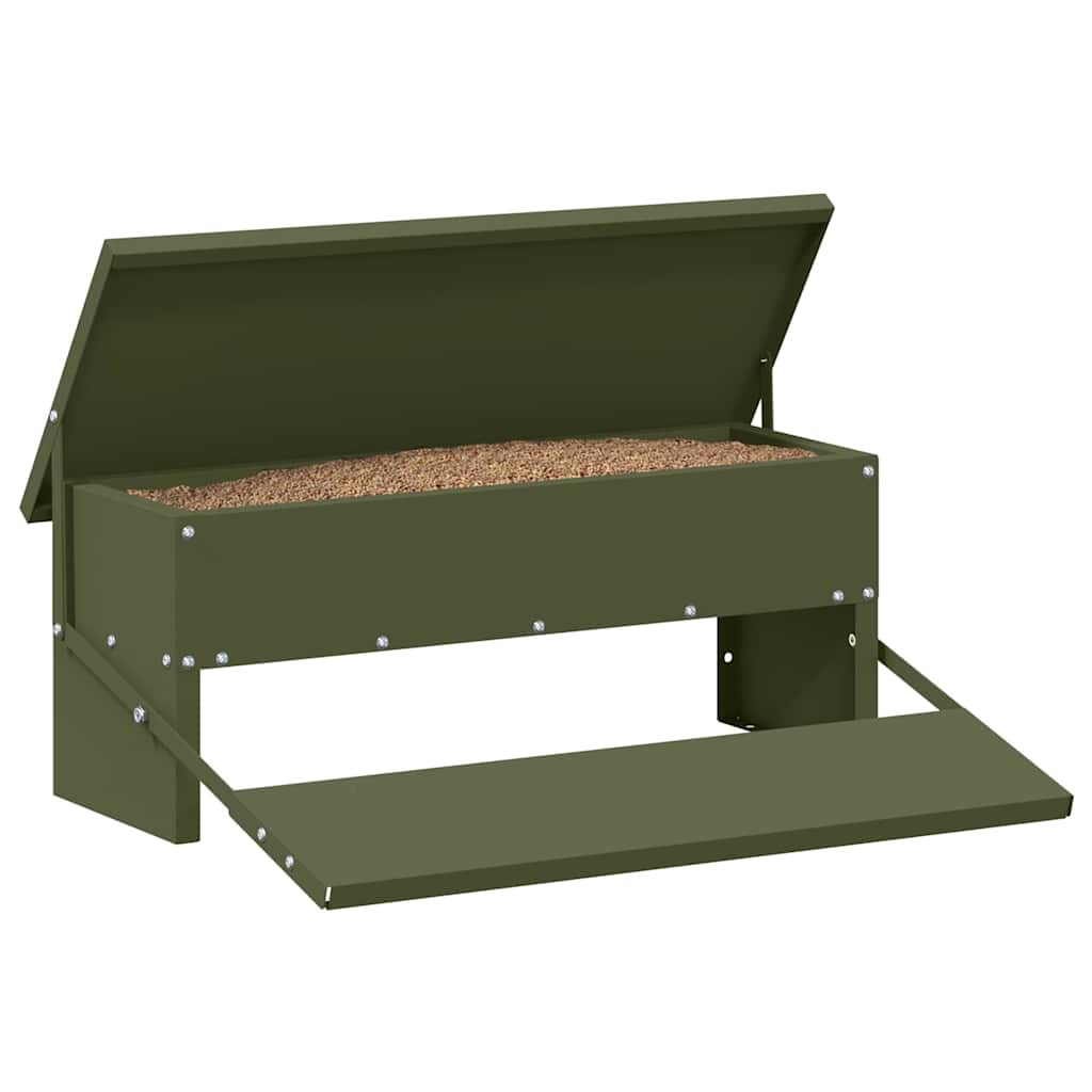 Hühnertretfeeder Schwarz 48,5 x 39,5 x 19 cm