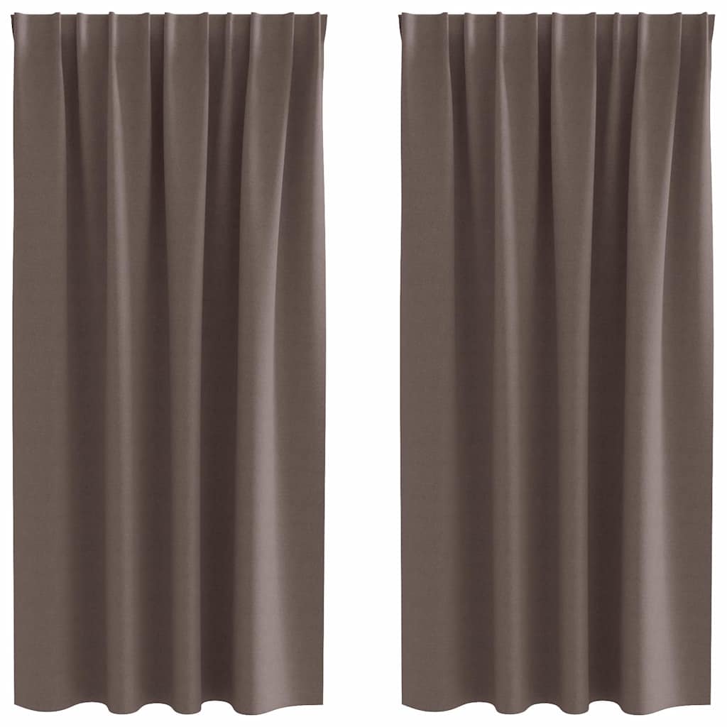 Verdunkelungs-Vorhänge mit Ringen 2 pcs Beige 140 x 140 cm