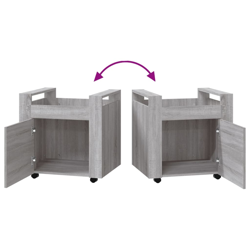 Bürowagen Weiß 60x45x60 cm Holzwerkstoff