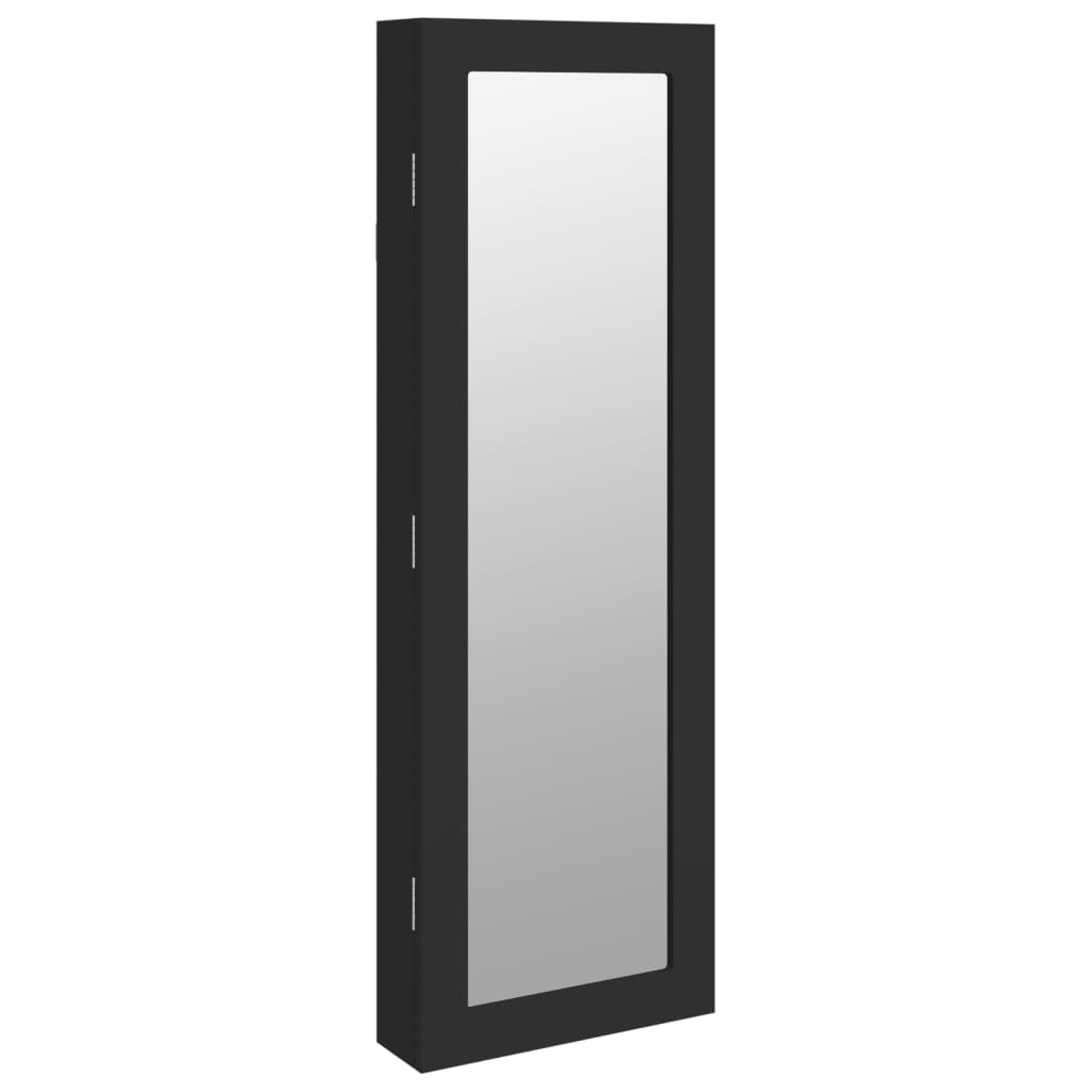 Schmuckschrank mit Spiegel Wandmontage Weiß 30x8,5x90 cm