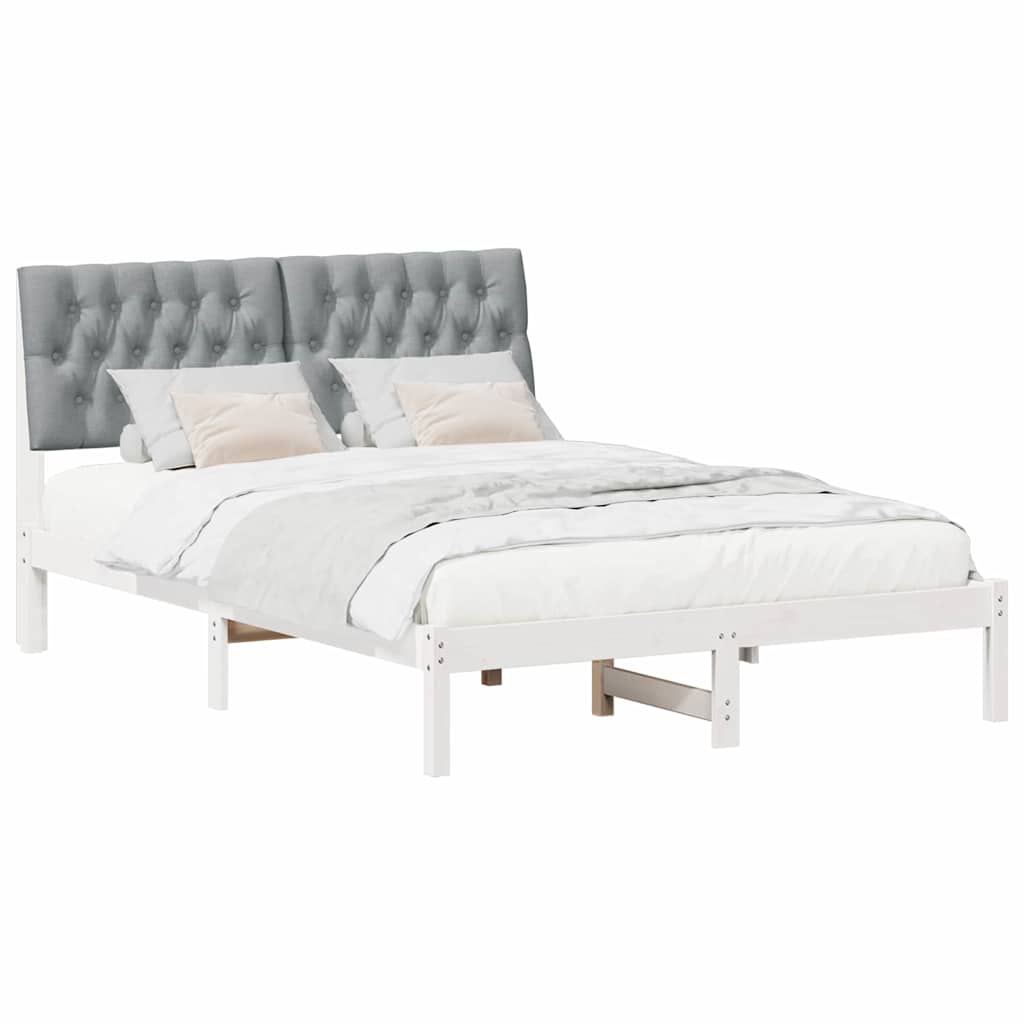 Bettgestell mit gepolstertem Kopfteil Braun 200 x 200 cm