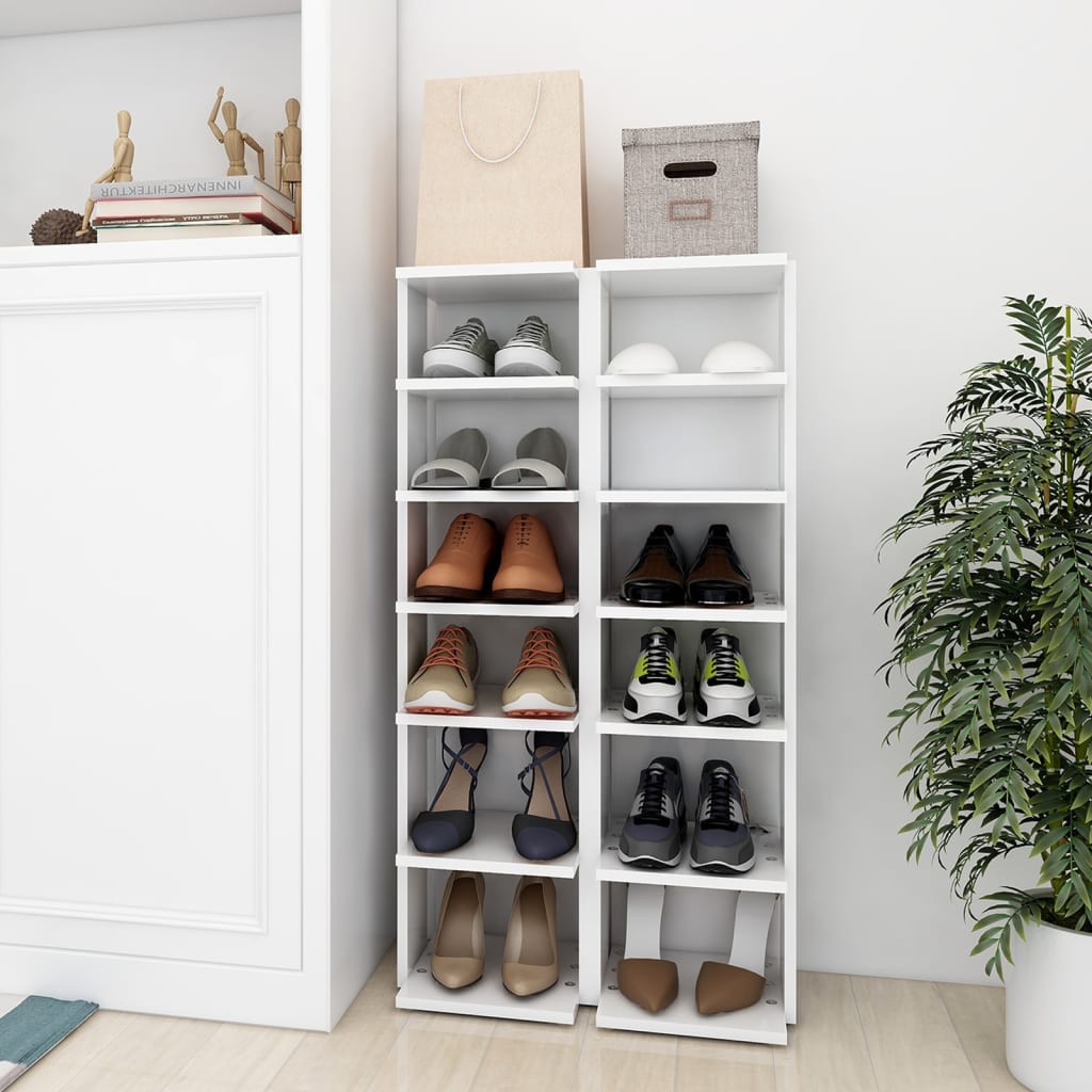 Schuhschrank Weiß 27,5x27x102 cm Holzwerkstoff