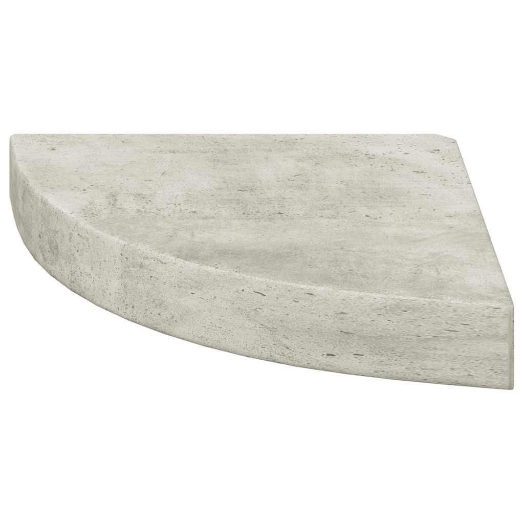 Schwebende Eckregale 2 Stk. Hochglanz-Weiß 25x25x3,8 cm MDF
