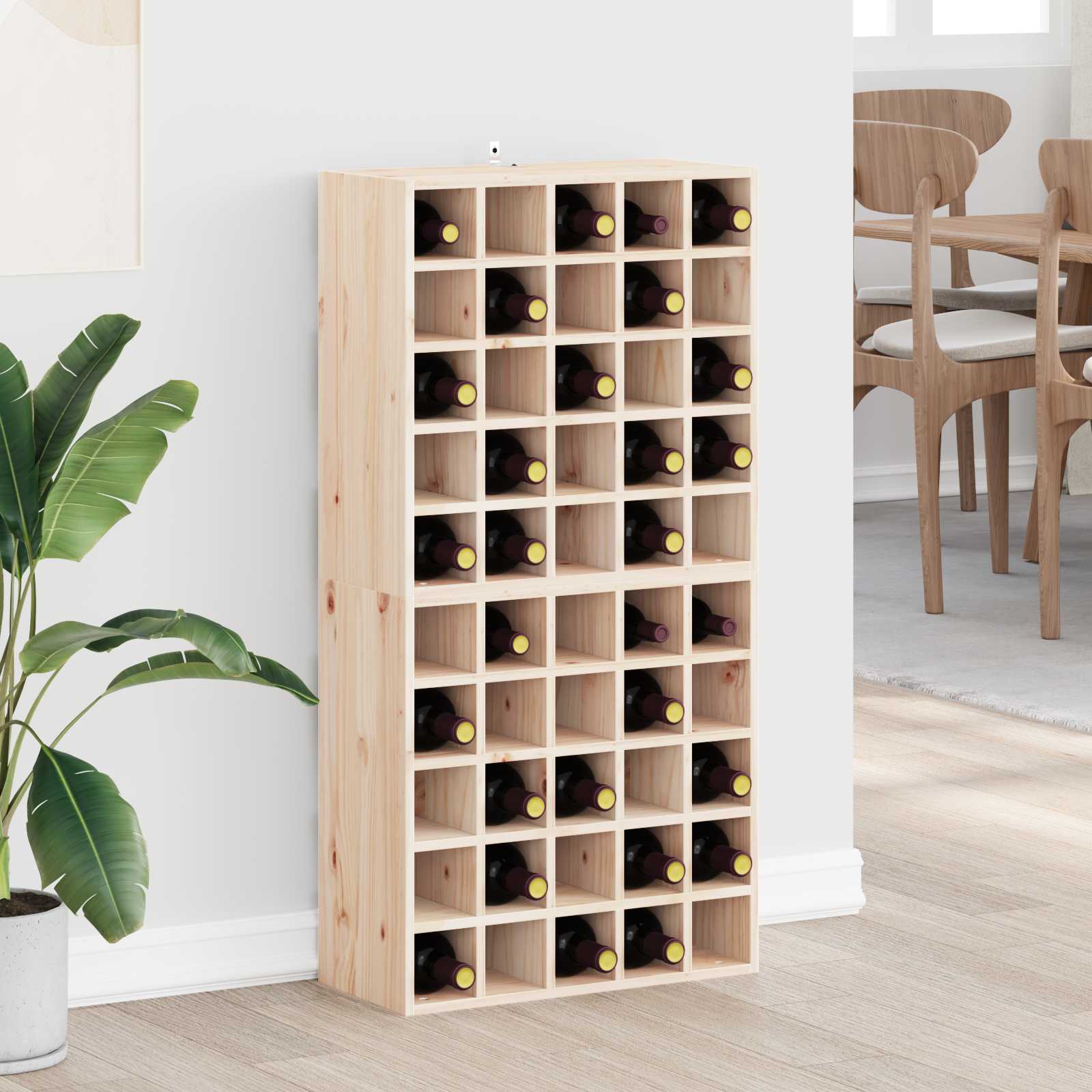 Weinschrank 56 x 25 x 56 cm Massivholz Kiefer