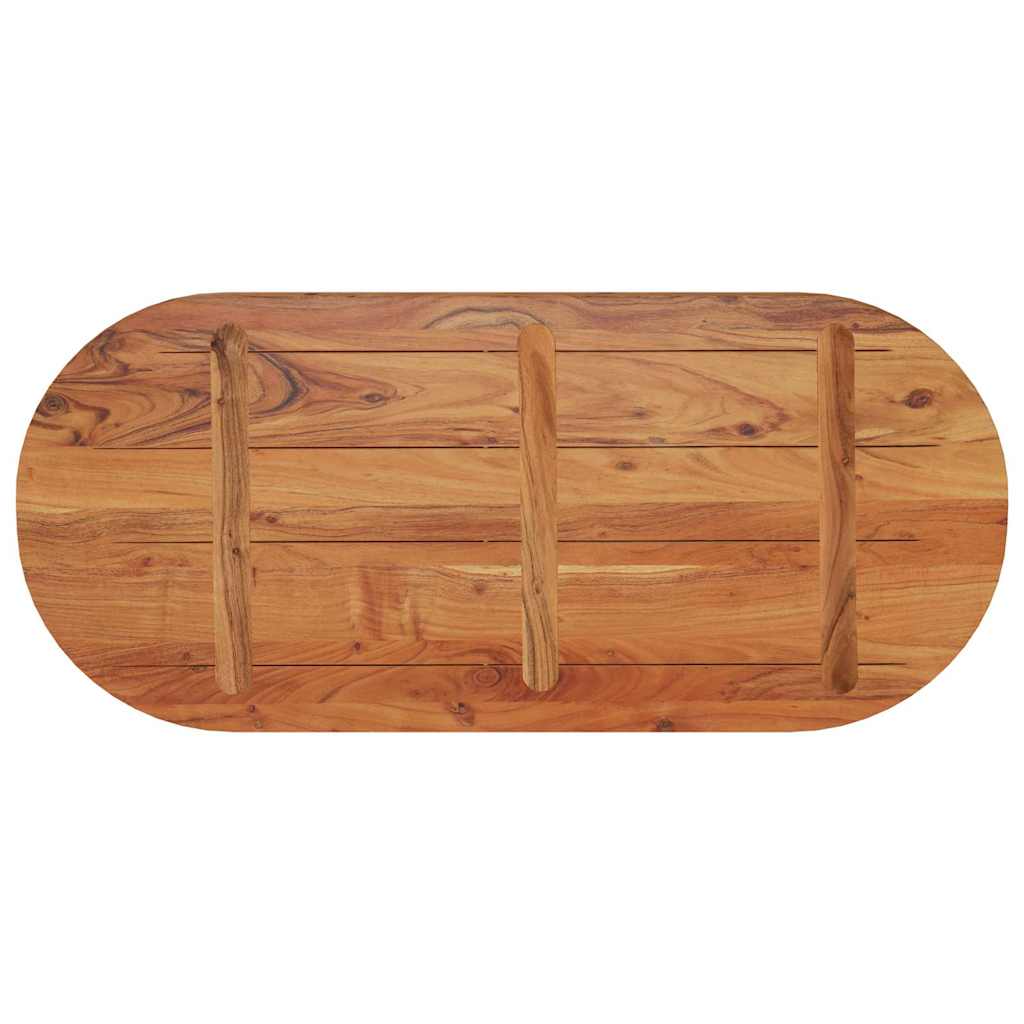 Tischplatte 110x40x2,5 cm Oval Massivholz Mango