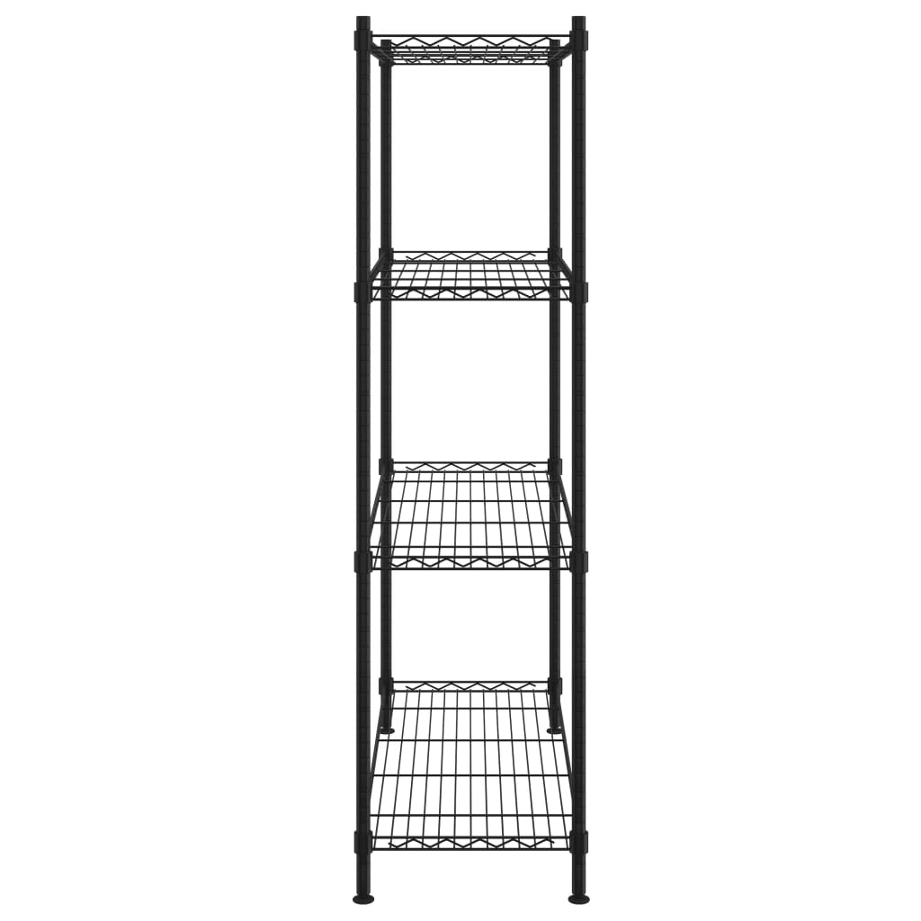 Lagerregal mit 3 Böden 60x35x76 cm Schwarz 150 kg