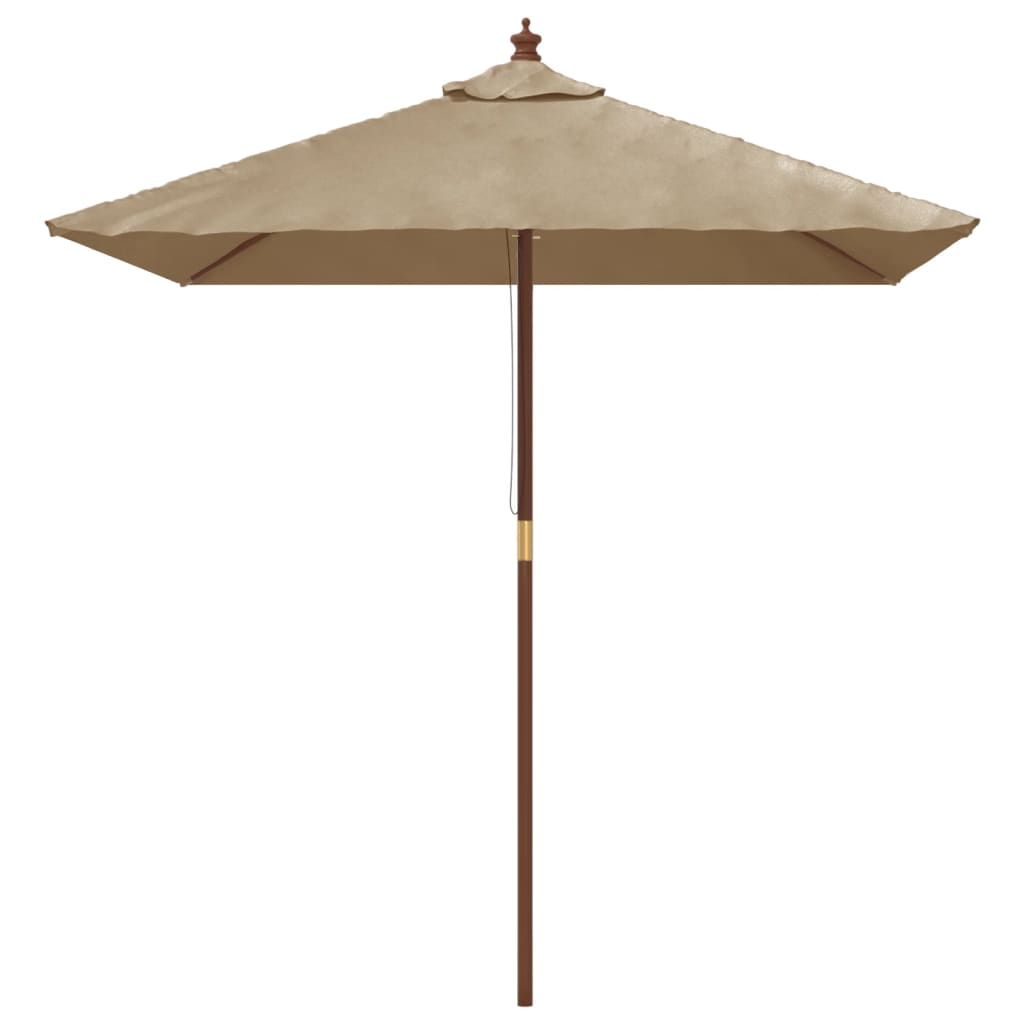 Sonnenschirm mit Holzmast Sandfarben 198x198x231 cm