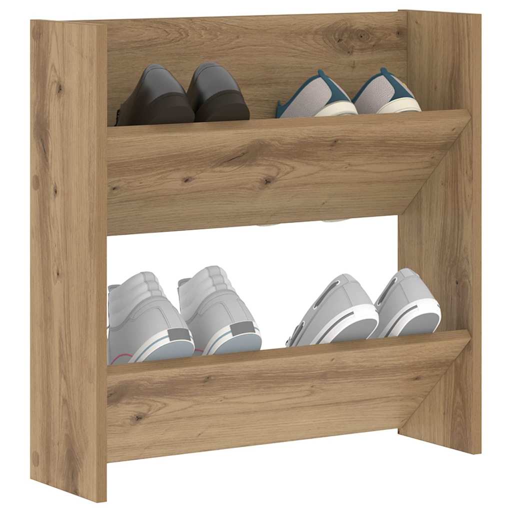 Wand-Schuhschränke 4 Stk. Weiß 60x18x60 cm Holzwerkstoff