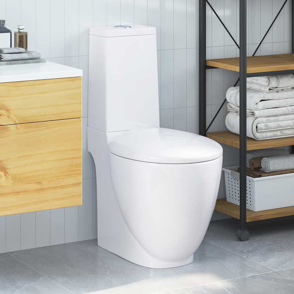 Keramik-Toilette Abgang Horizontal Schwarz