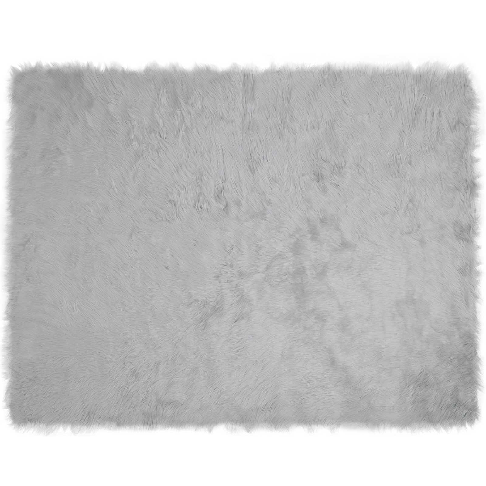 Teppich aus Kunstschaffell TAFALLA Weiß 60 x 110 cm Polyester