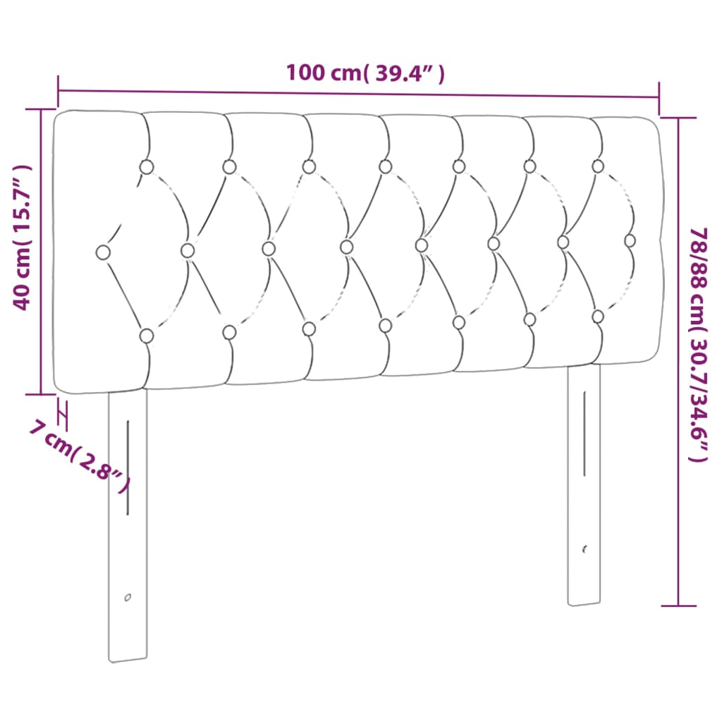Kopfteil Hellgrau 80x7x118/128 cm Stoff