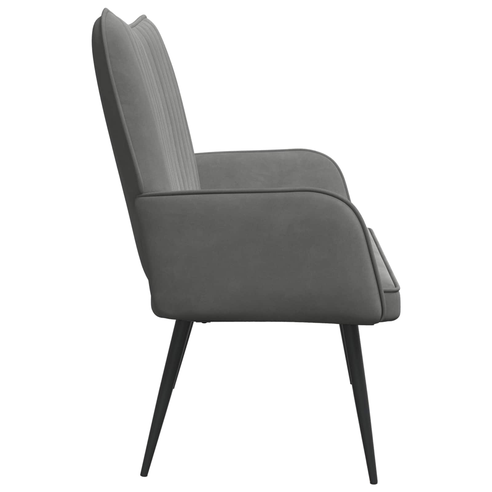 2-Sitzer Sofa Hellgrau 115 x 61 x 87 cm Samt (V)