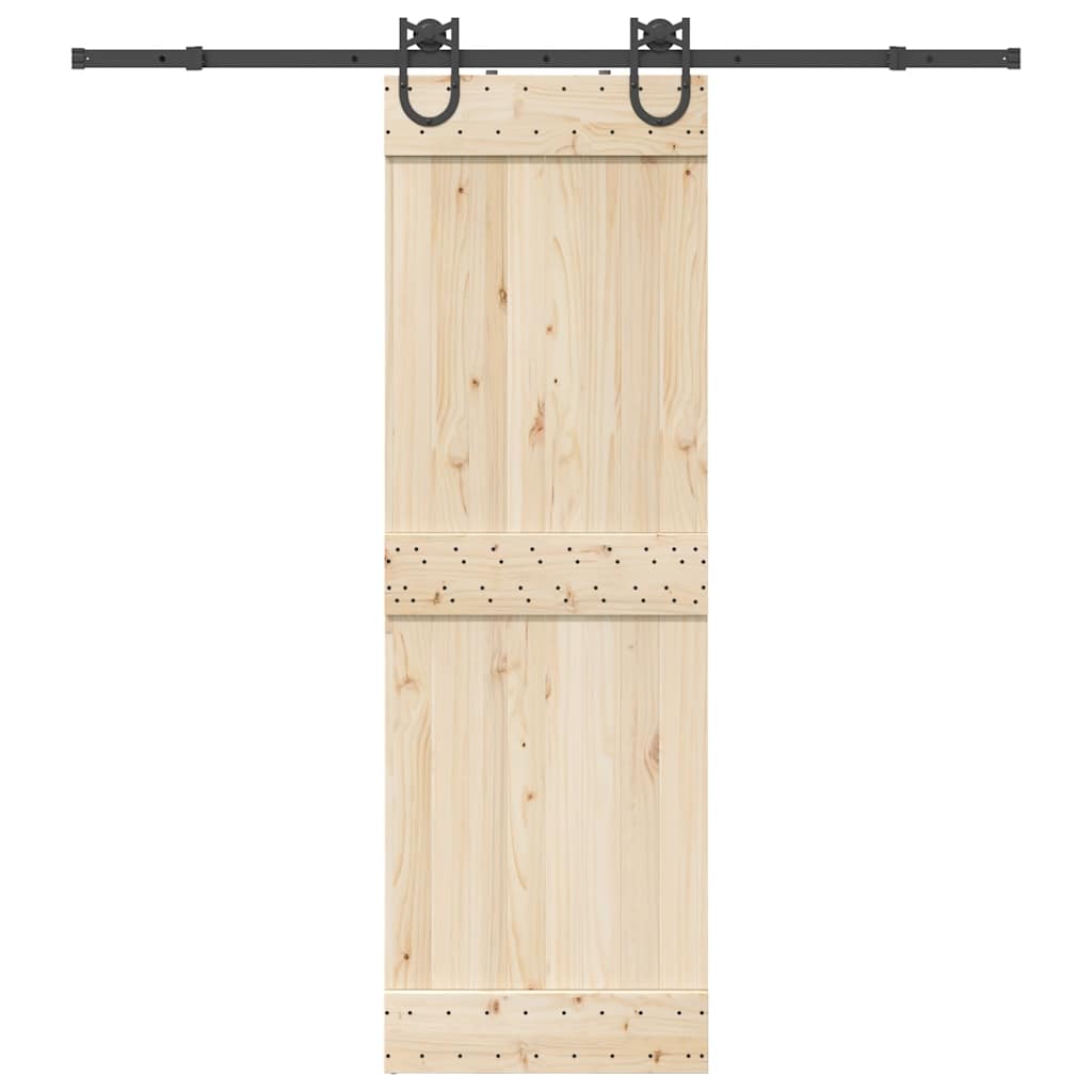 Schiebetürbeschlag-Set 183 cm Stahl Schwarz