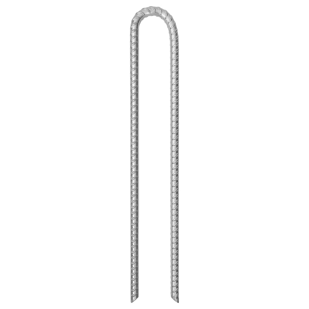 Zeltheringe 6 Stk. U-Form 30 cm Ø7 mm Verzinkter Stahl