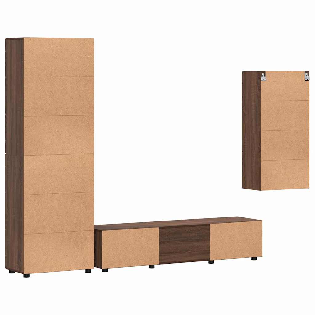 Highboard mit Regal FLORIN Weiß 60 x 35 x 182 cm Holzwerkstoff