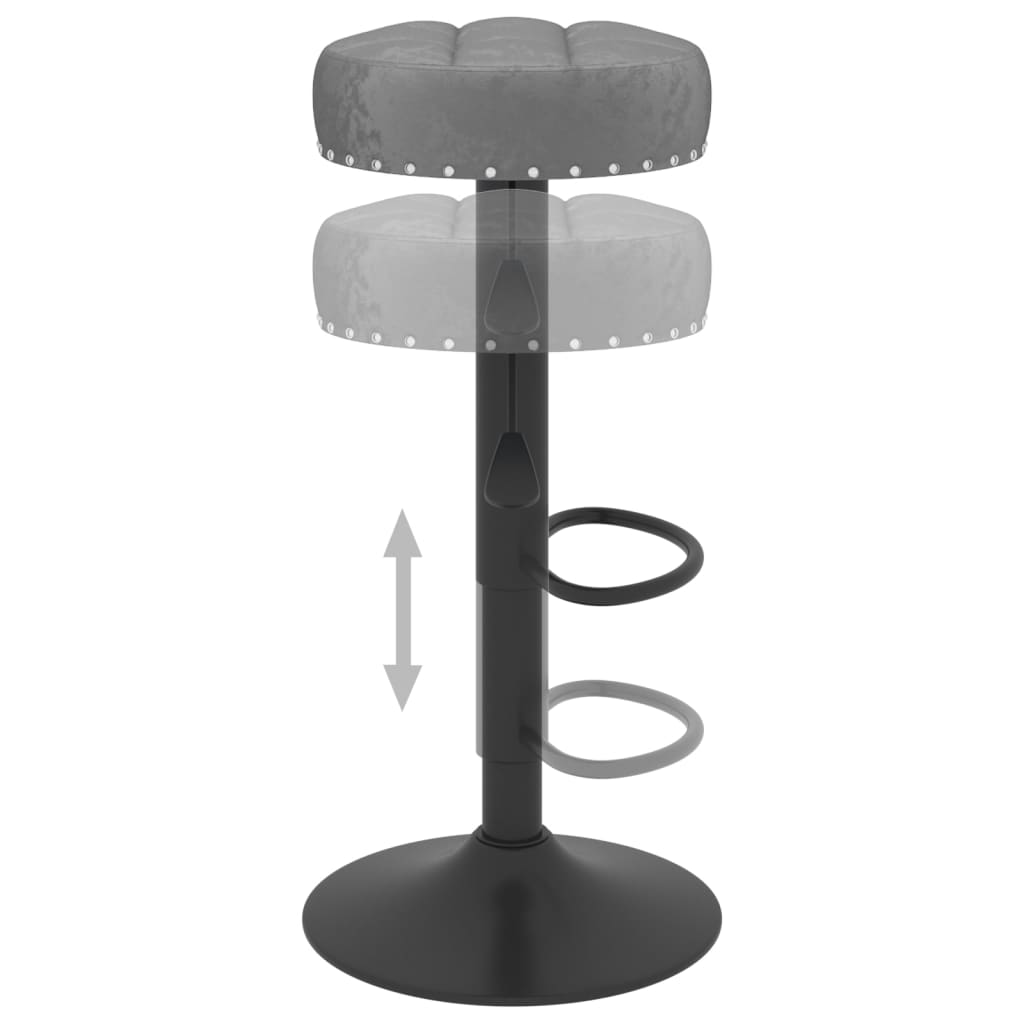 Barhocker 2 Stk. Creme Samt